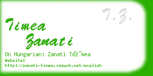 timea zanati business card